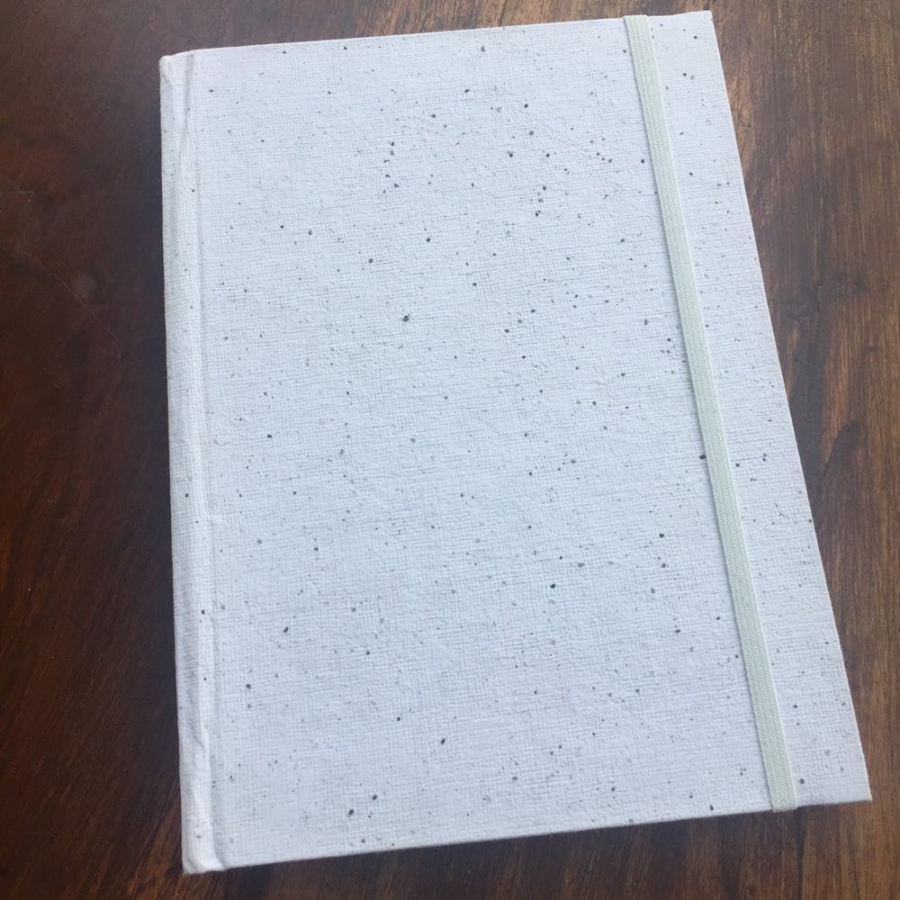 Recycled Cotton Hardcover Notebook - White Speckle